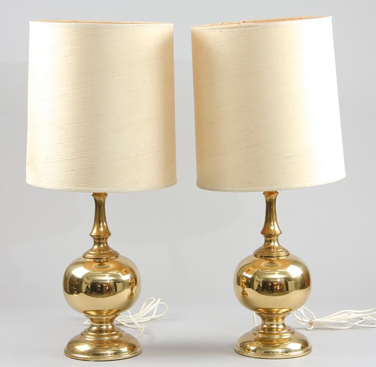 BORDSLAMPOR, ett par, "Aneta", Uno Dahlén, 1900-talets andra hälft.