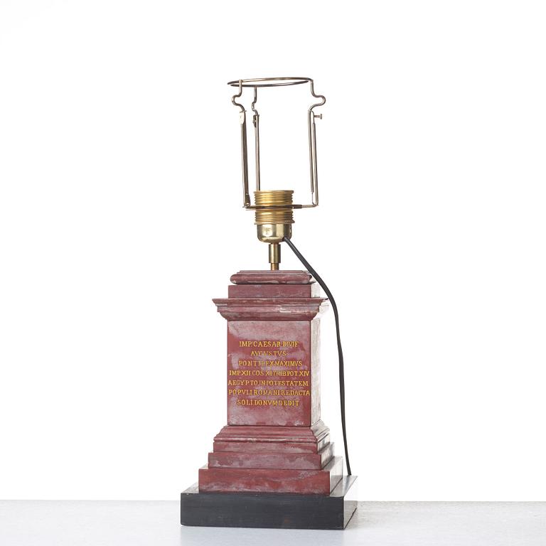 A 20th century table lamp.