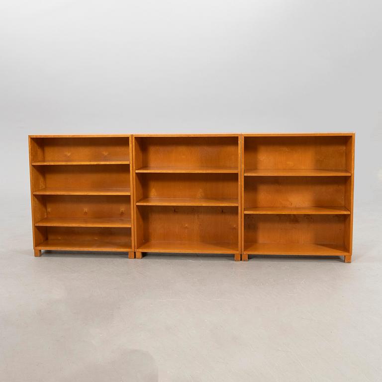 Bookcases, 3 pcs, first half of the 20th century.