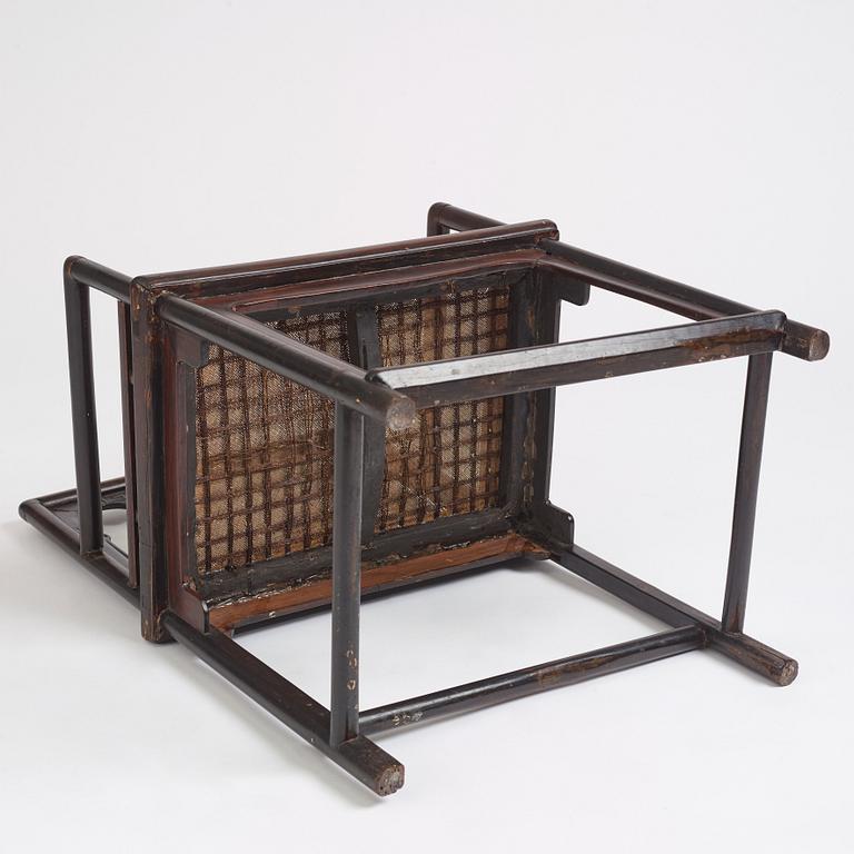 A hardwood armchair, Qing dynasty (1644-1912).
