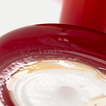 Oiva Toikka, glasfågel, signerad O. Toikka Nuutajärvi.