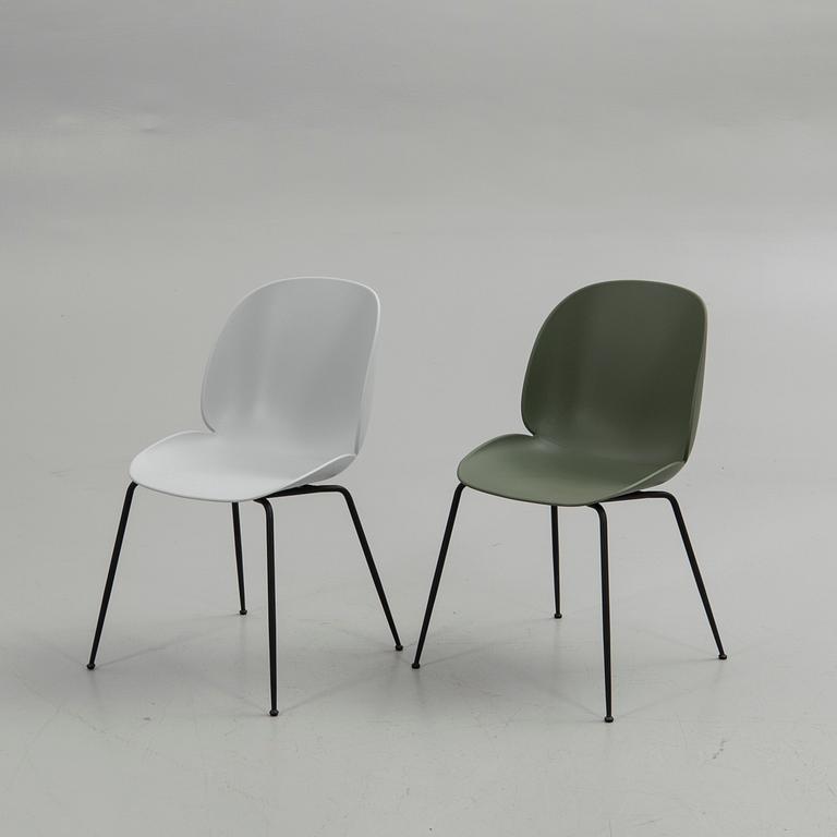 GamFratesi, chairs, a pair, "Beetle Chair", Gubi, Denmark.