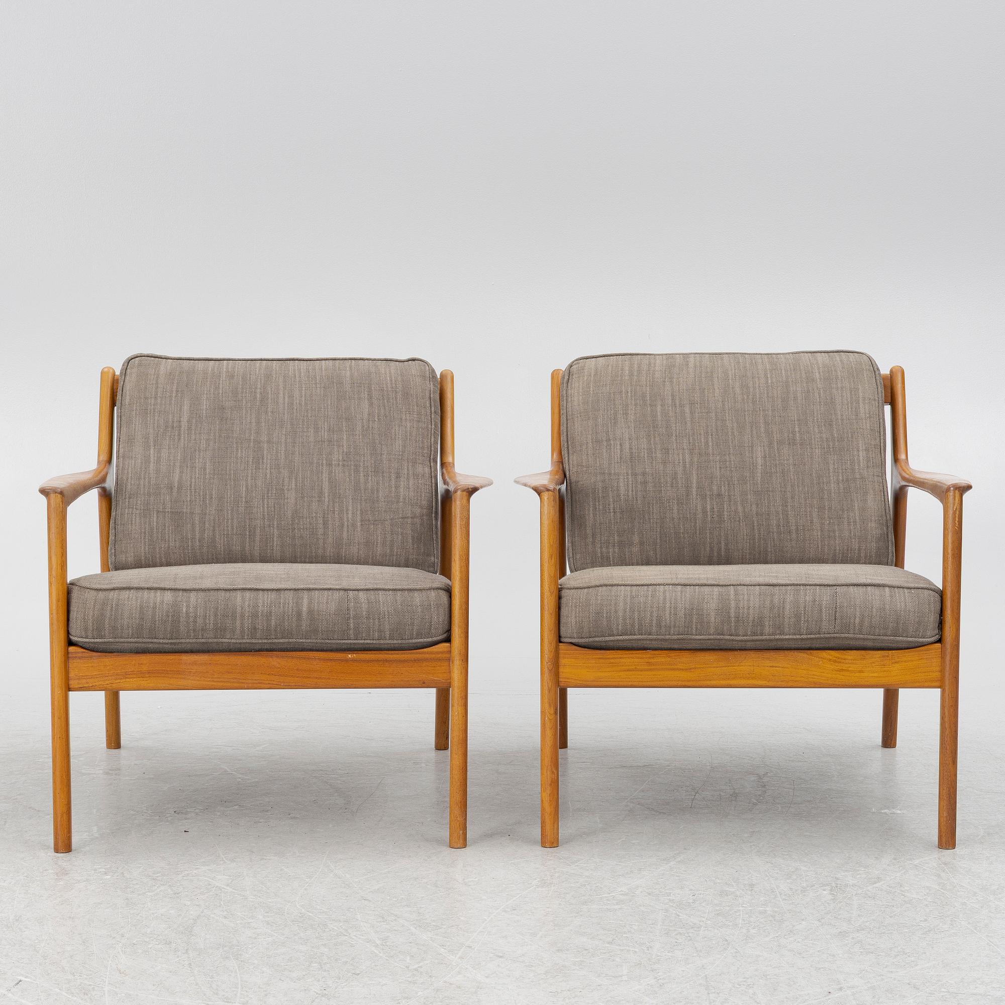 Folke Ohlsson, armchairs, a pair, "USA 75", Dux.