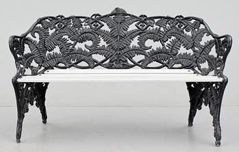 TRÄDGÅRDSSOFFA, gjuten aluminium, 1900-talets slut.