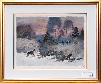 Lindorm Liljefors · LINDORM LILJEFORS, litografi, sign o numr 132/360.