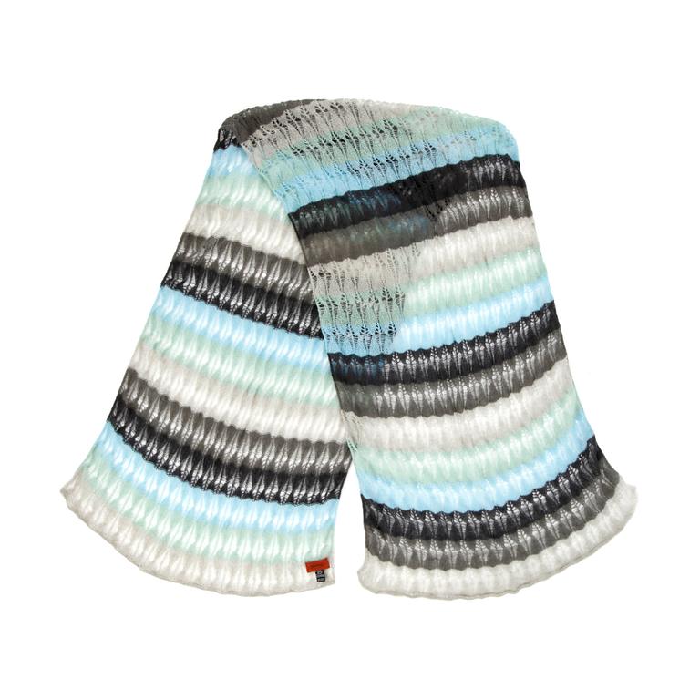 MISSONI, an acrylic, mohair and nylon-polyamid scarf.