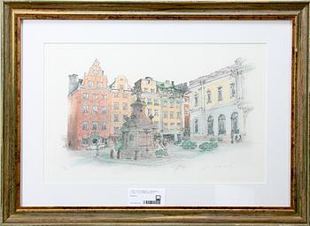 JAN LUNDQUIST, färglitografier, 2 st, sign o numr 238/290 resp EA.