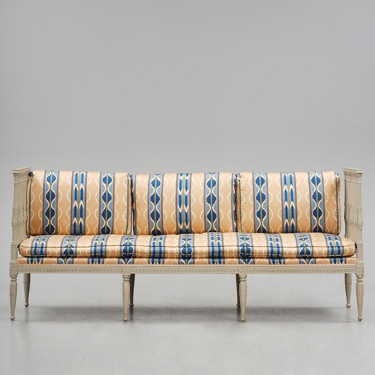 A late gustavian sofa, Stockholm, late 18th century.