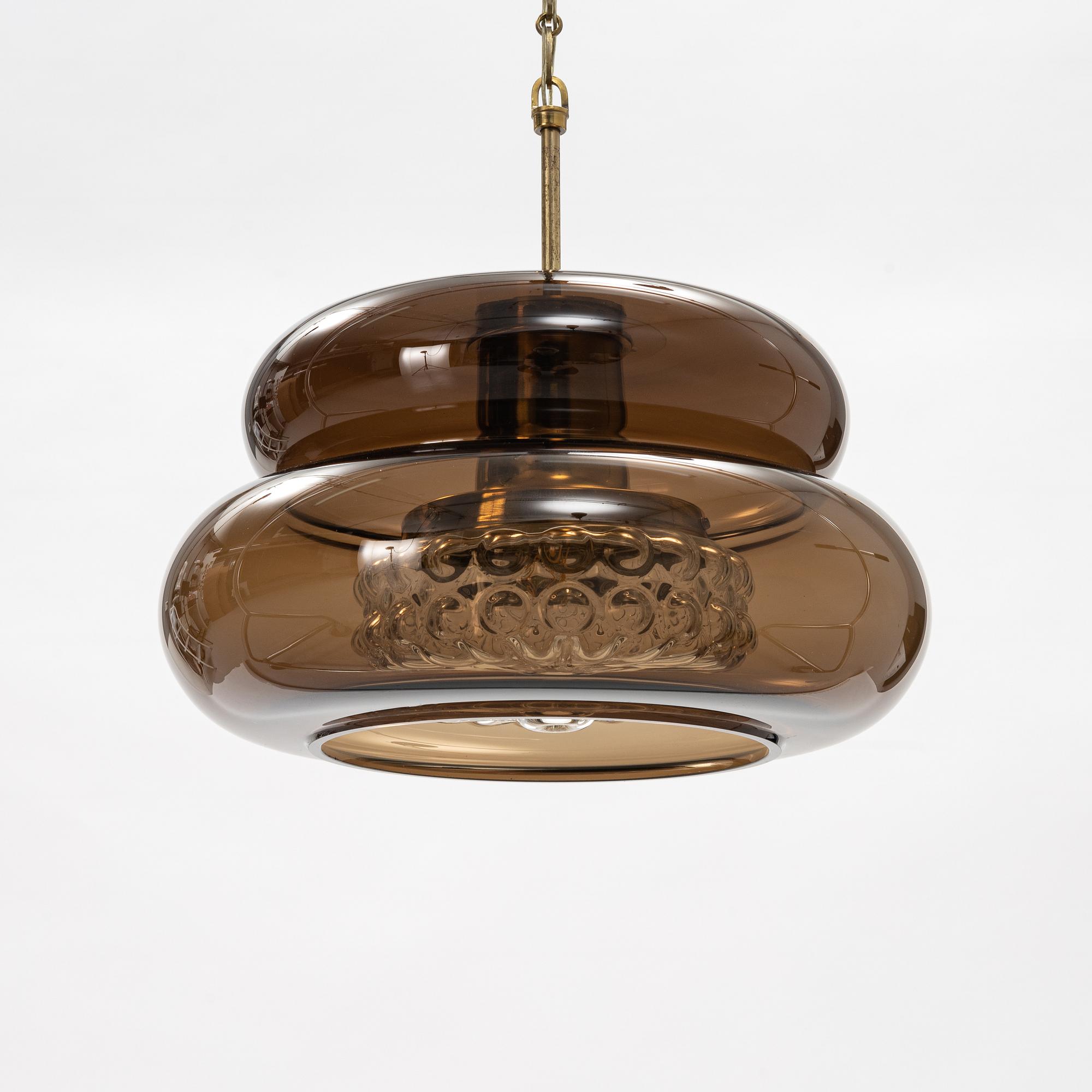 Carl Fagerlund, a glass ceiling light, Orrefors.