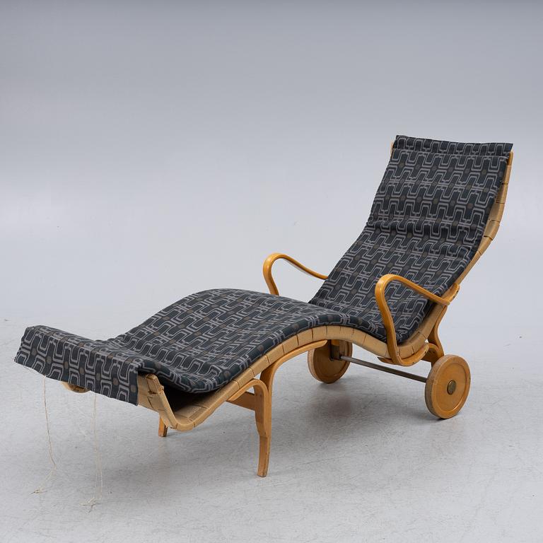 Bruno Mathsson, liggstol med hjul, Firma Karl Mathsson, Värnamo.