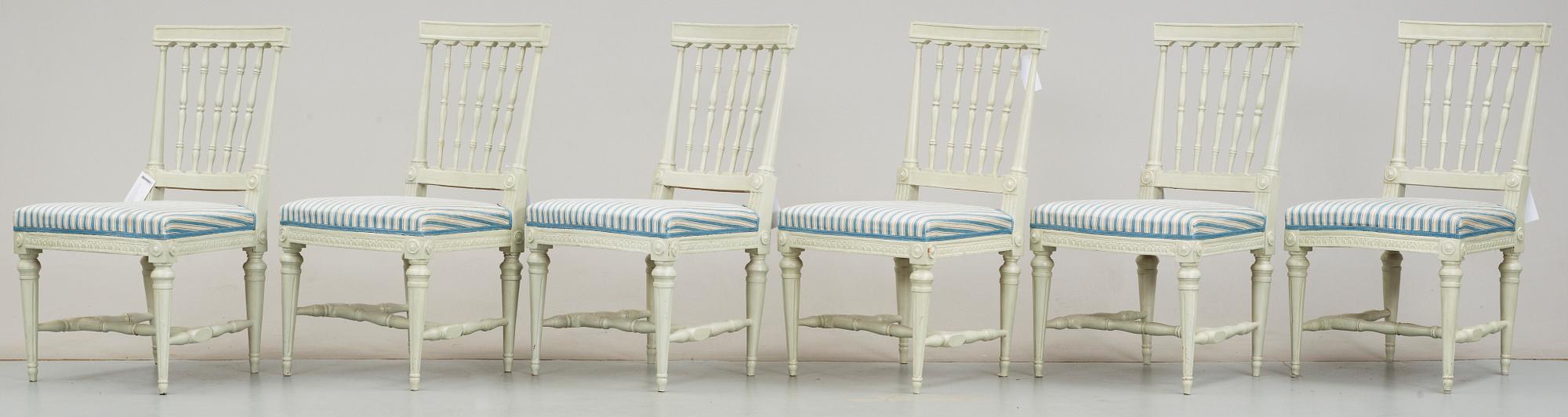 STOLAR, 6 st, sengustavianska provinsarbeten, 1800-talets början.