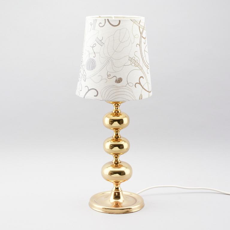 BORDSLAMPA, mässing, Nafa, 1900-talets andra hälft.
