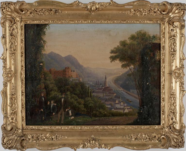 OKÄND KONSTNÄR, olja på duk, ej signerad, 1800-talets första hälft.