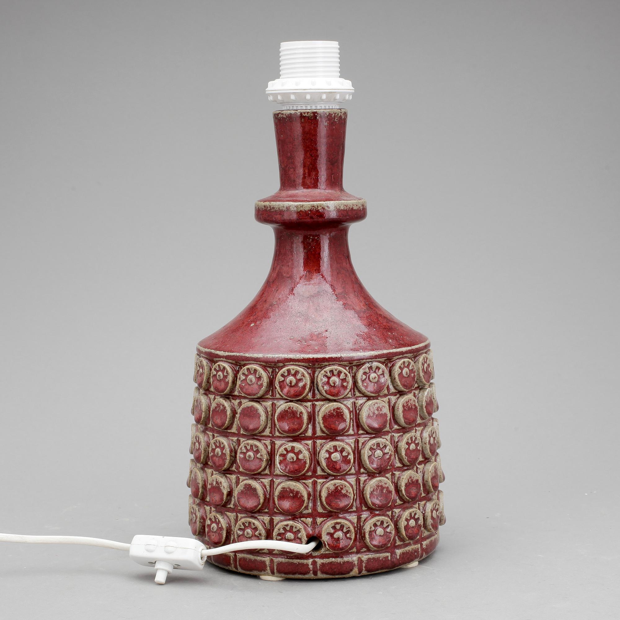 BORDSLAMPA, lergods, Sven Wejsfelt.