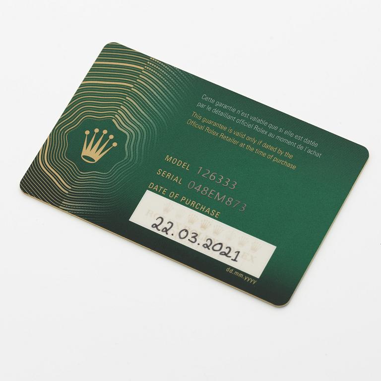 Rolex, Oyster Perpetual, Datejust 41, armbandsur, 41 mm.