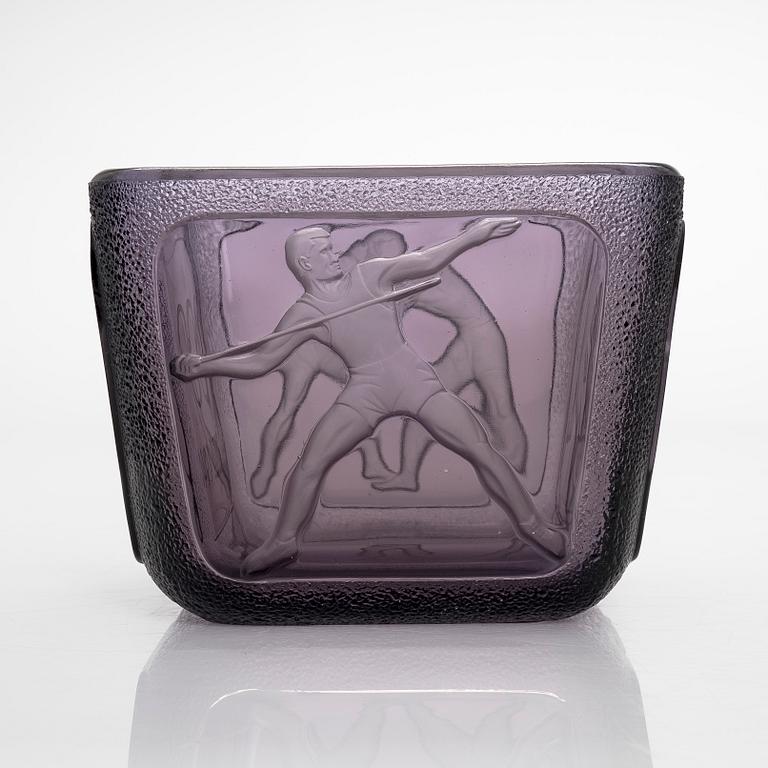 Antti Salmenlinna, malja, "Olympiamalja", Riihimäen Lasi, 1940.