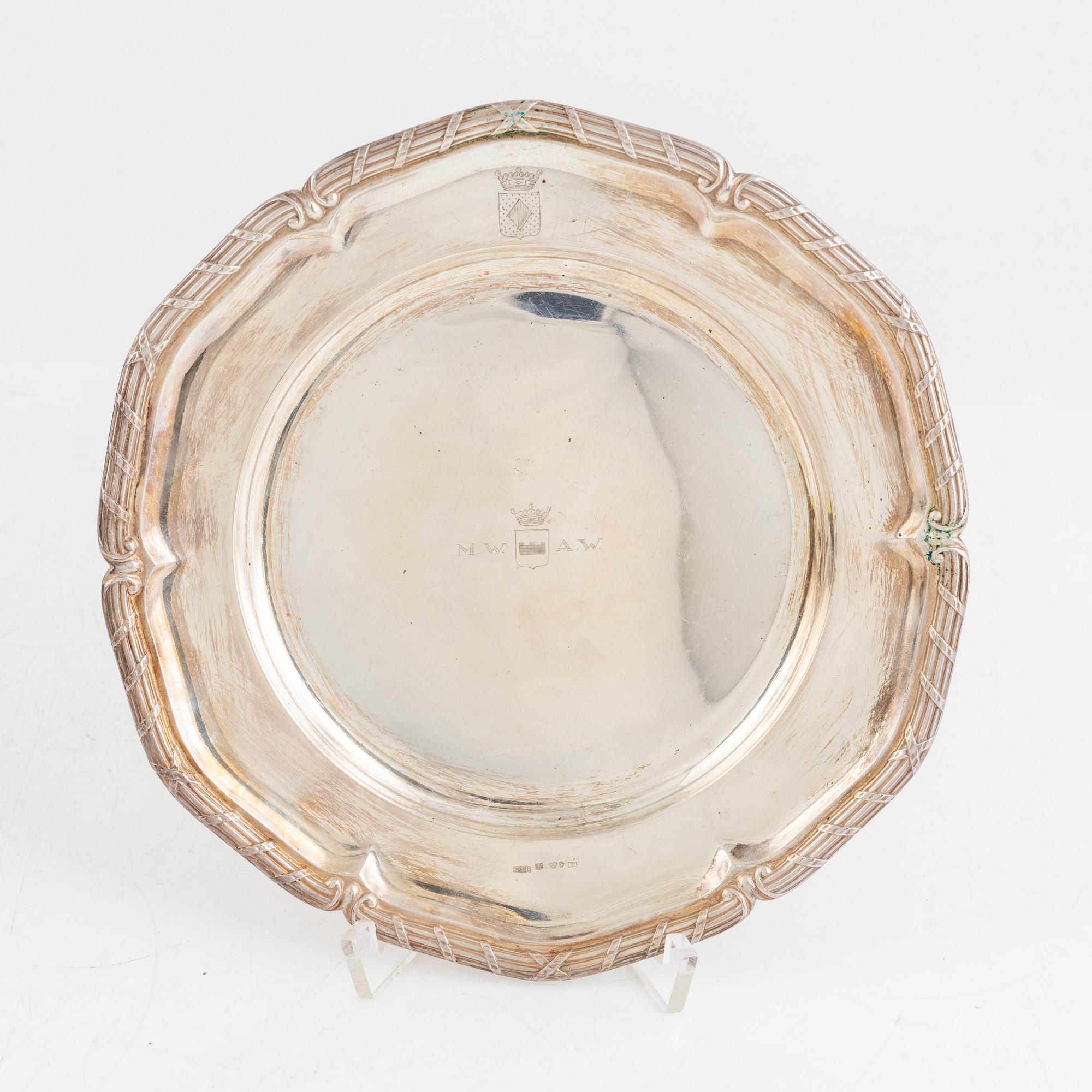 Pair of dishes, silver, GAB, Malmö 1931-32.