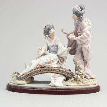 LLADRO, figurin, porslin. "Vår i Japan", 1984.