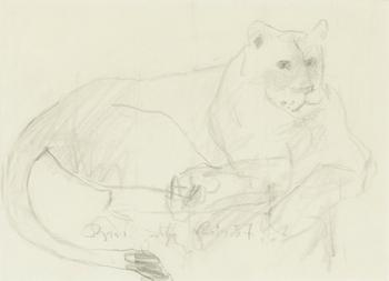 Bror Hjorth, Reclining Lioness.
