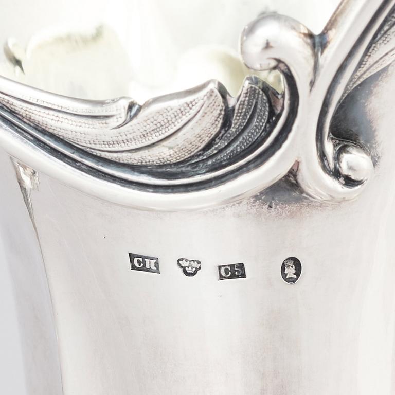 A Swedish silver-jug, marks of Christian Hammer, Stockholm 1857.