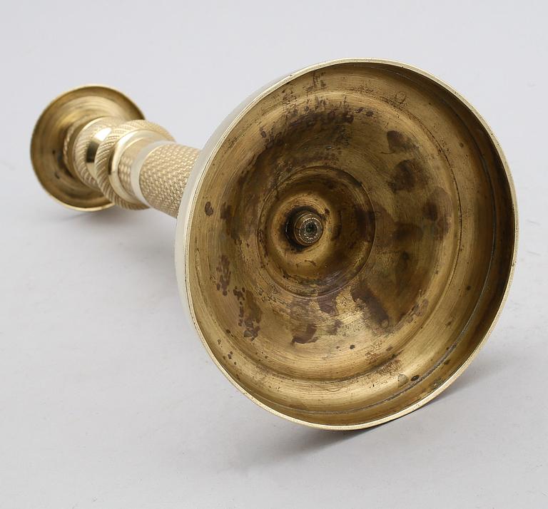 LJUSSTAKE, empire, förgylld brons, 1800-talets första hälft.