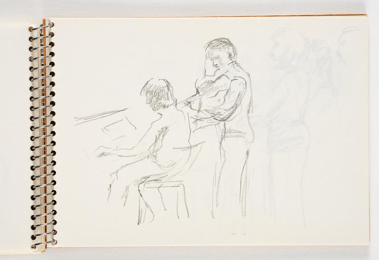 Lotte Laserstein, 4 skissböcker med blyertsteckningar.