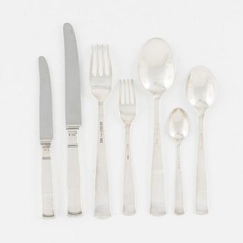 Jacob Ängman, a silver cutlery, model Rosenholm, GAB, Stockholm, some 1966.