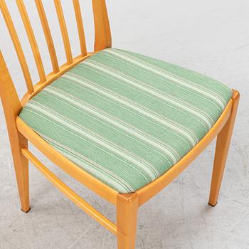 Carl Malmsten, a 'Herrgården' birch table and six chairs, Åfors Möbelfabrik, 1997.