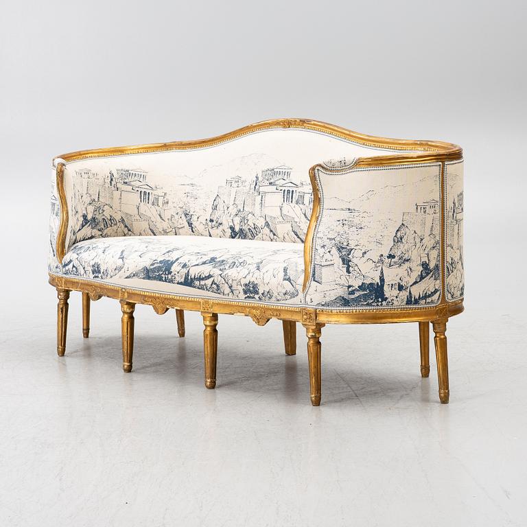 Sofa, Gustavian style, second half of the 19th century.