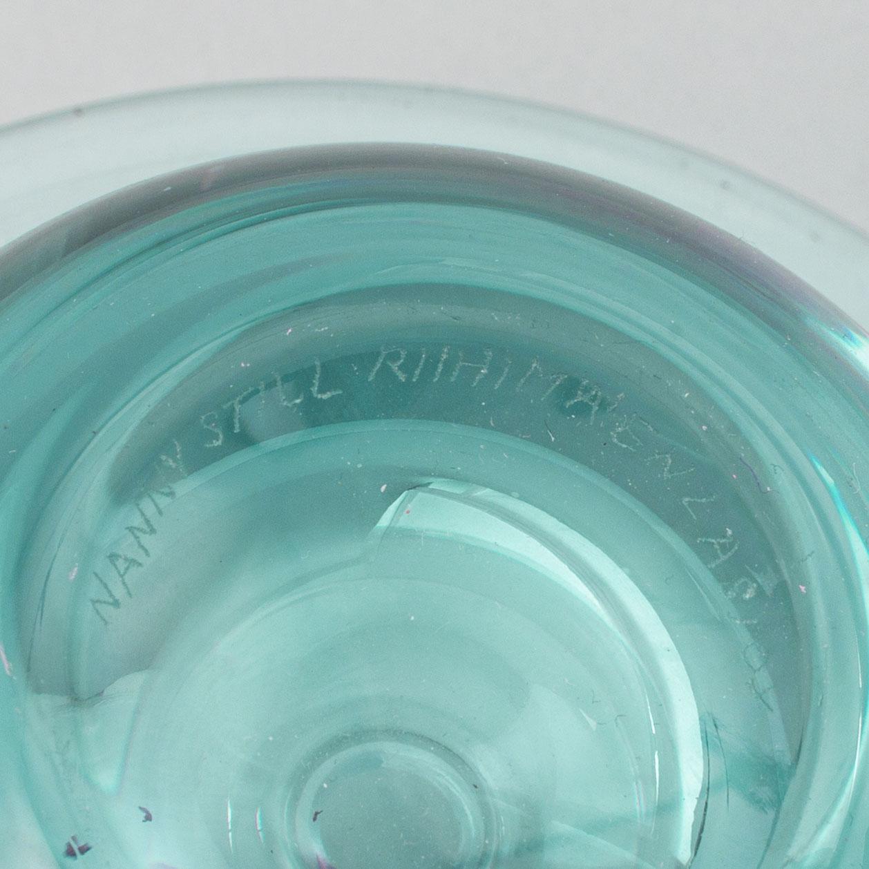 A signed 'Saturn' glass vase by Nanny Still, Riihimäen Lasi Oy, Finland.