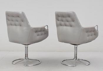 FÅTÖLJER, ett par, "Milton", Bruno Mathsson, DUX, 1900-talets slut.