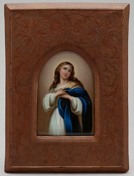343. An early 20th century porcelaine plaque, probably Germany.