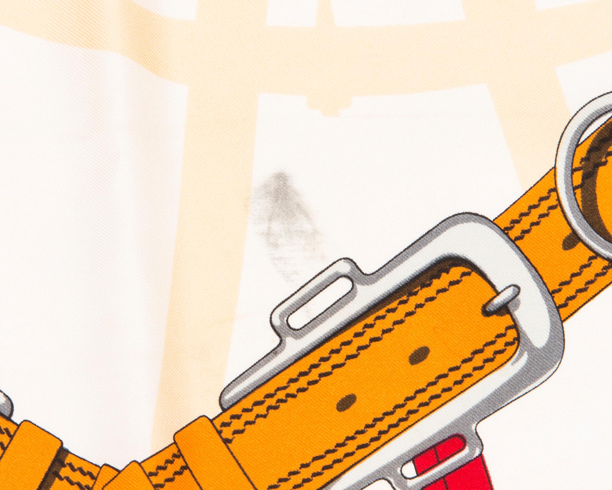 Hermès, two silk scarves, 'Passementerie' and 'Moyeux'.