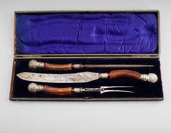 TRANCHERBESTICK, 3 delar, Robert F Moseley, Sheffield, omkring år 1900.