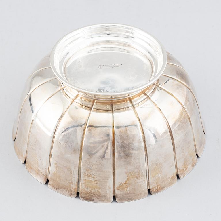 A silver bowl.
