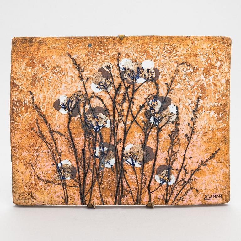 Francesca Mascitti-Lindh, A stoneware relief, signed F. Lindh Arabia.