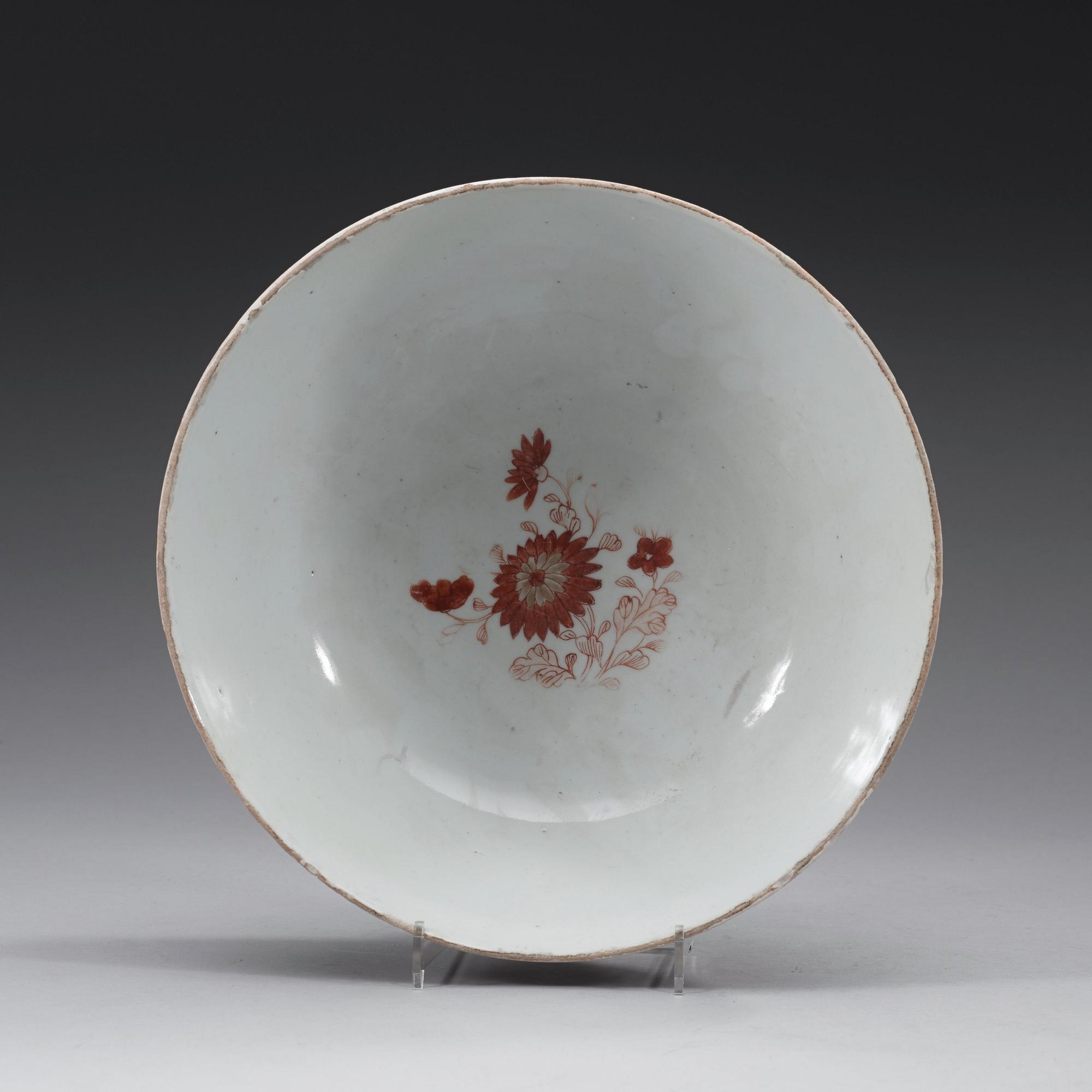 BÅLSKÅL, kompaniporslin. Qing dynastin, Qianlong (1736-95).