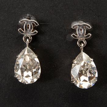 A pair of Chanel, earrings, "Crystal drops ", winter collection 2012.