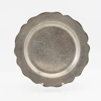 Samuel Marnel (verksam 1748-75) tallrikar 6 st rokoko Stockholm tenn.