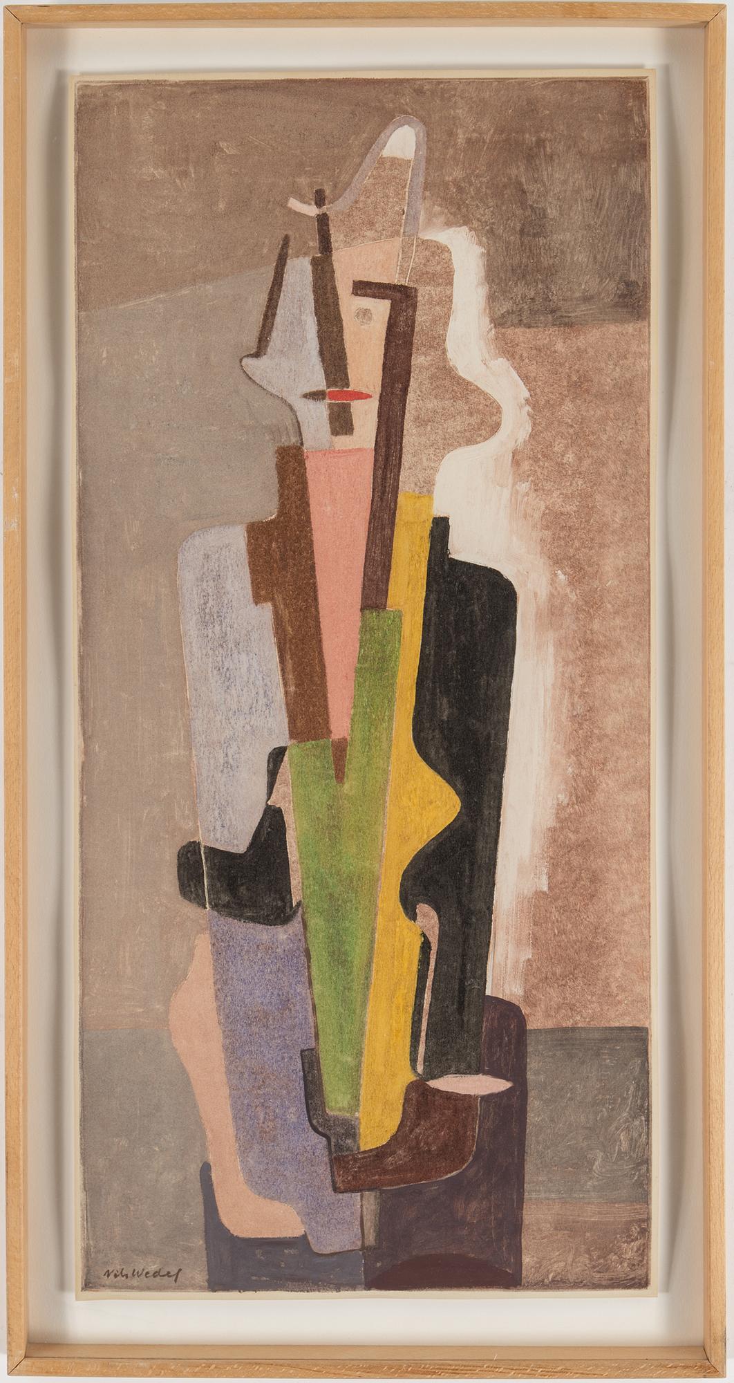 NILS WEDEL, mixed media, signed.