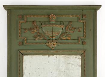 An end of the 19th Century painted Louis XVI style mirror.