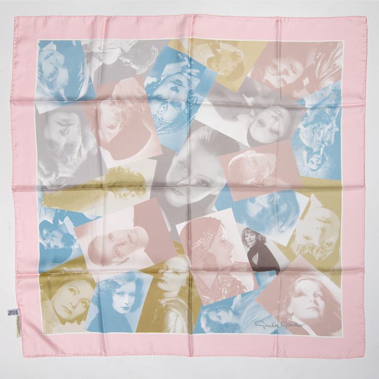 GRETA GARBO, SILK SCARF.