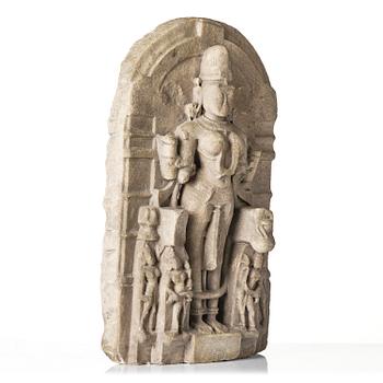 A stone stele of Devi, presumably North India, 12th century.