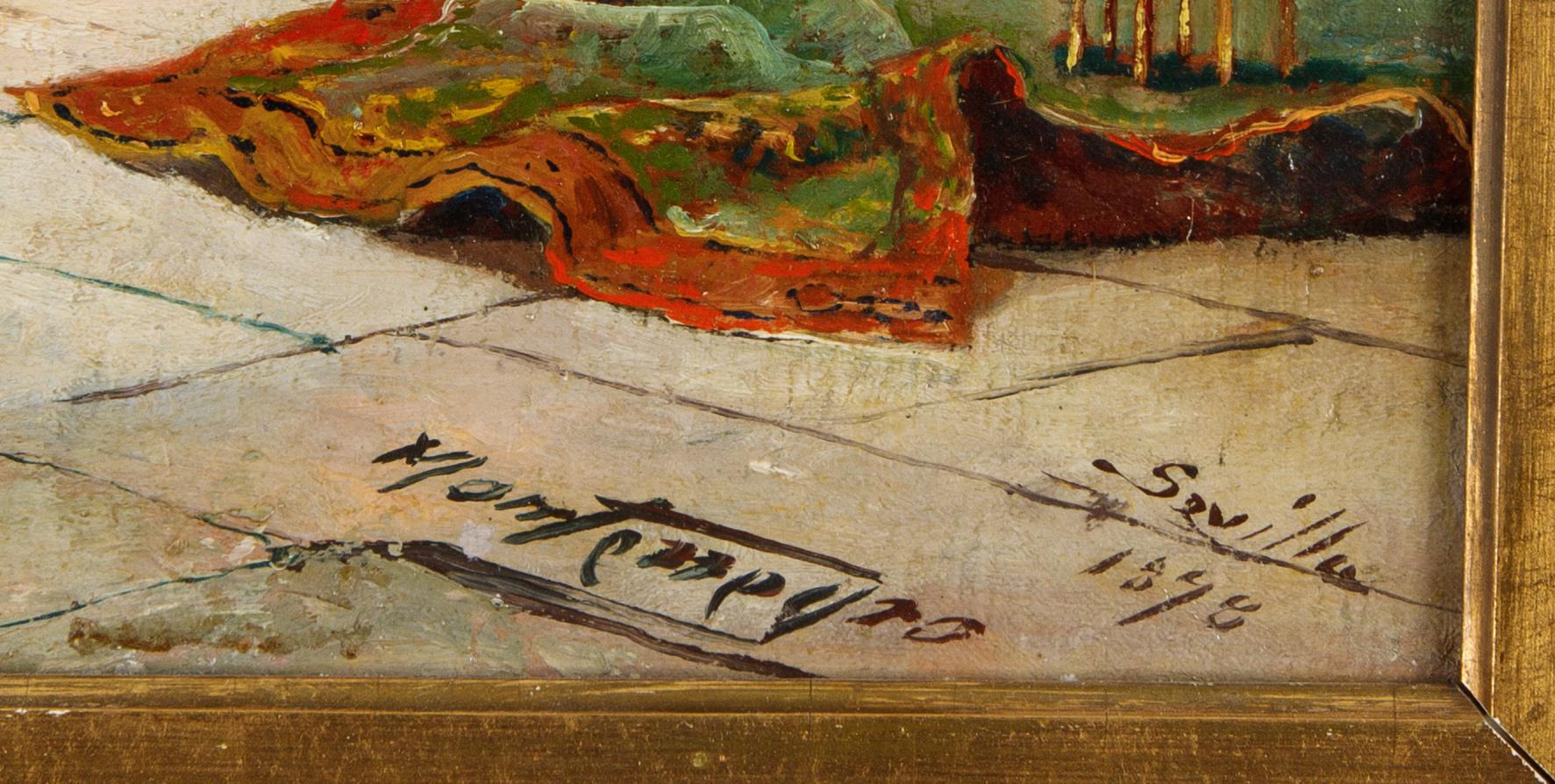 José Montenegro Capell, oil on canvas, signed and dated Sevilla 1898.