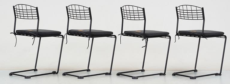 STOLAR / TRÄDGÅRDSSTOLAR, 4 st, "Hightech", Nisse Strinning, Grythyttan, 2000-tal. Formgivna 1984.