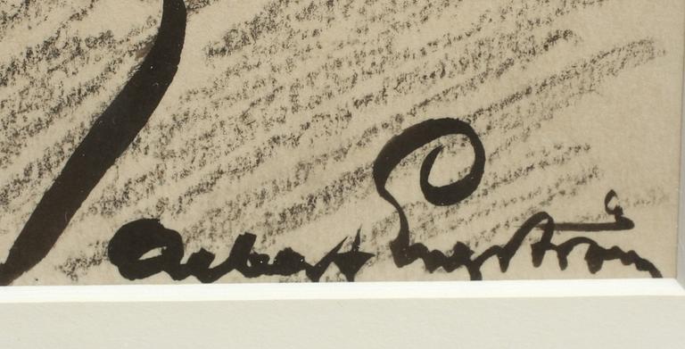 ALBERT ENGSTRÖM, tusch, 2 st, sign.