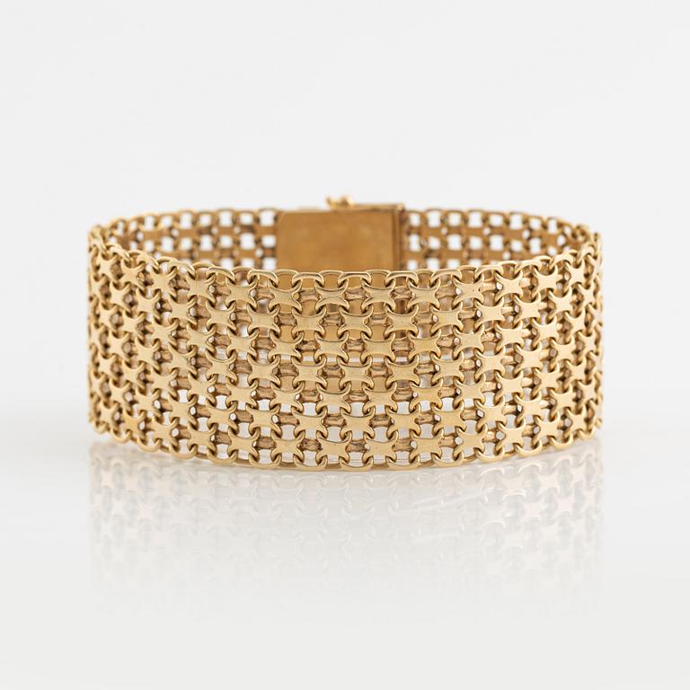 Armband 18K guld, X-länk.