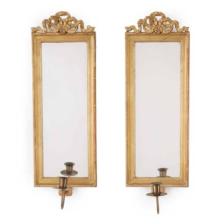 SPEGELMAPETTER, ett par, Gustaviansk stil, 1900-tal.