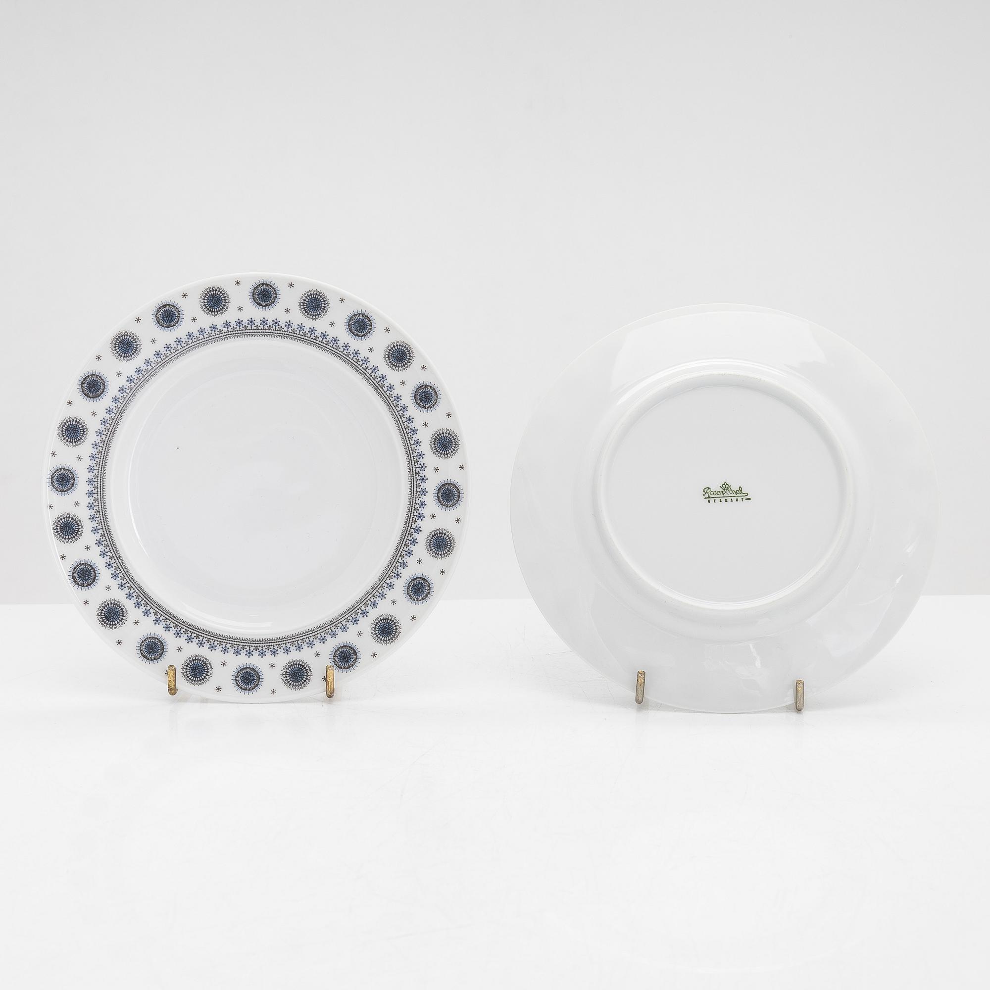 Tapio Wirkkala, kahviastiasto, 26 osaa, posliinia, "Composition / Jääkukka", Rosenthal Studio-linie.