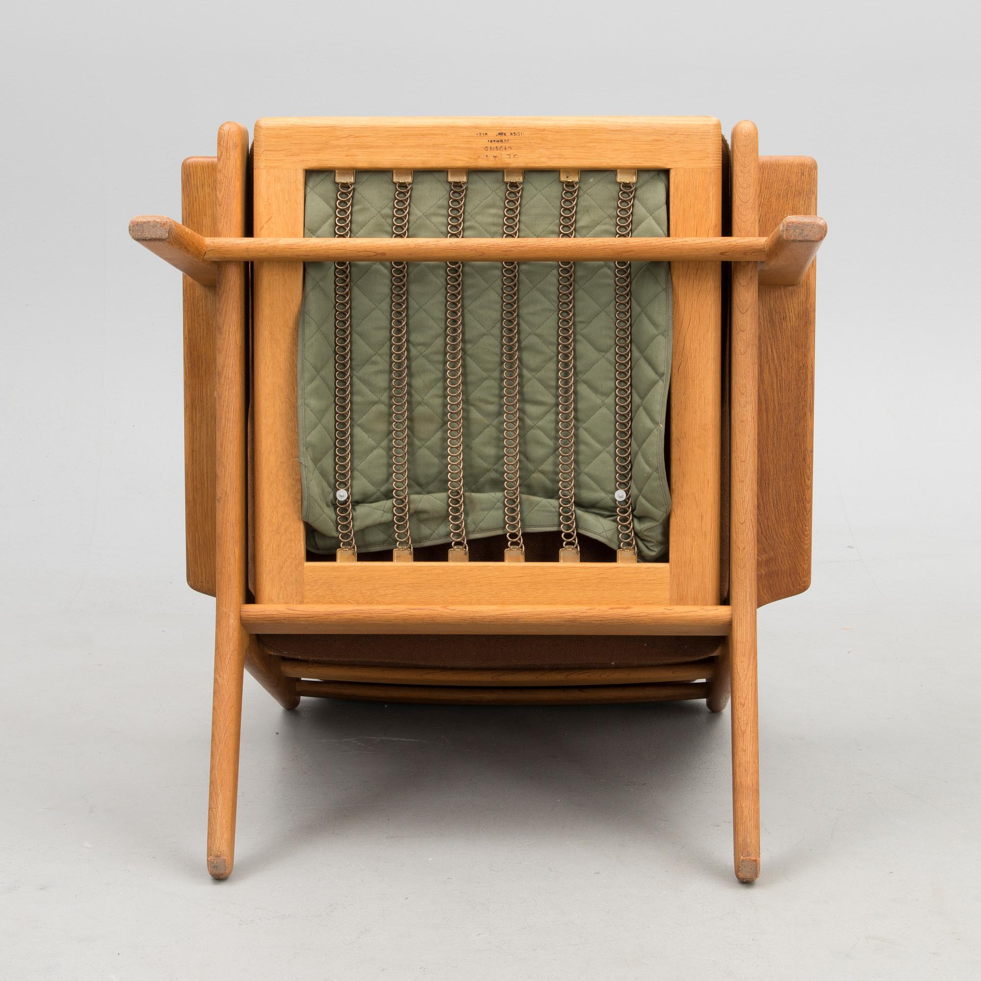 HANS J WEGNER, nojatuoli, malli GE 290, Getama Gedsted, Tanska 1900-luvun puoliväli.